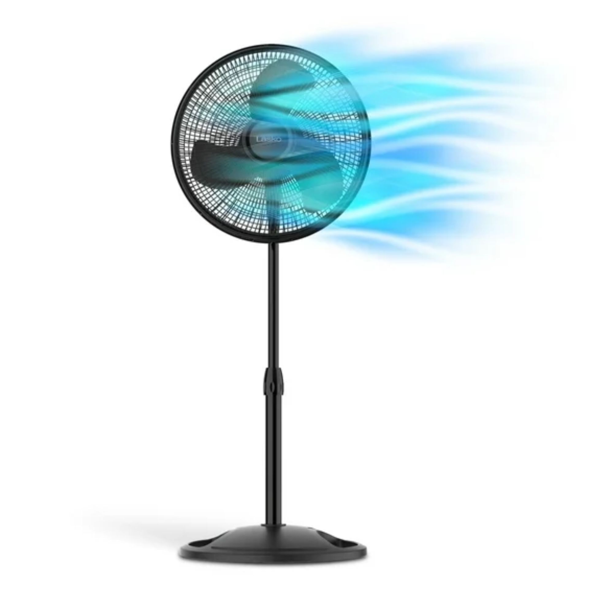 Black tall Lasko fan