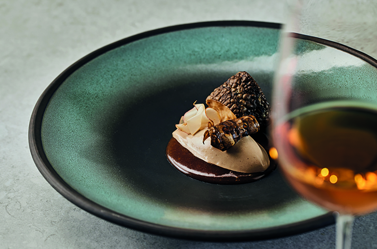 Jerusalem artichoke with dessert wine