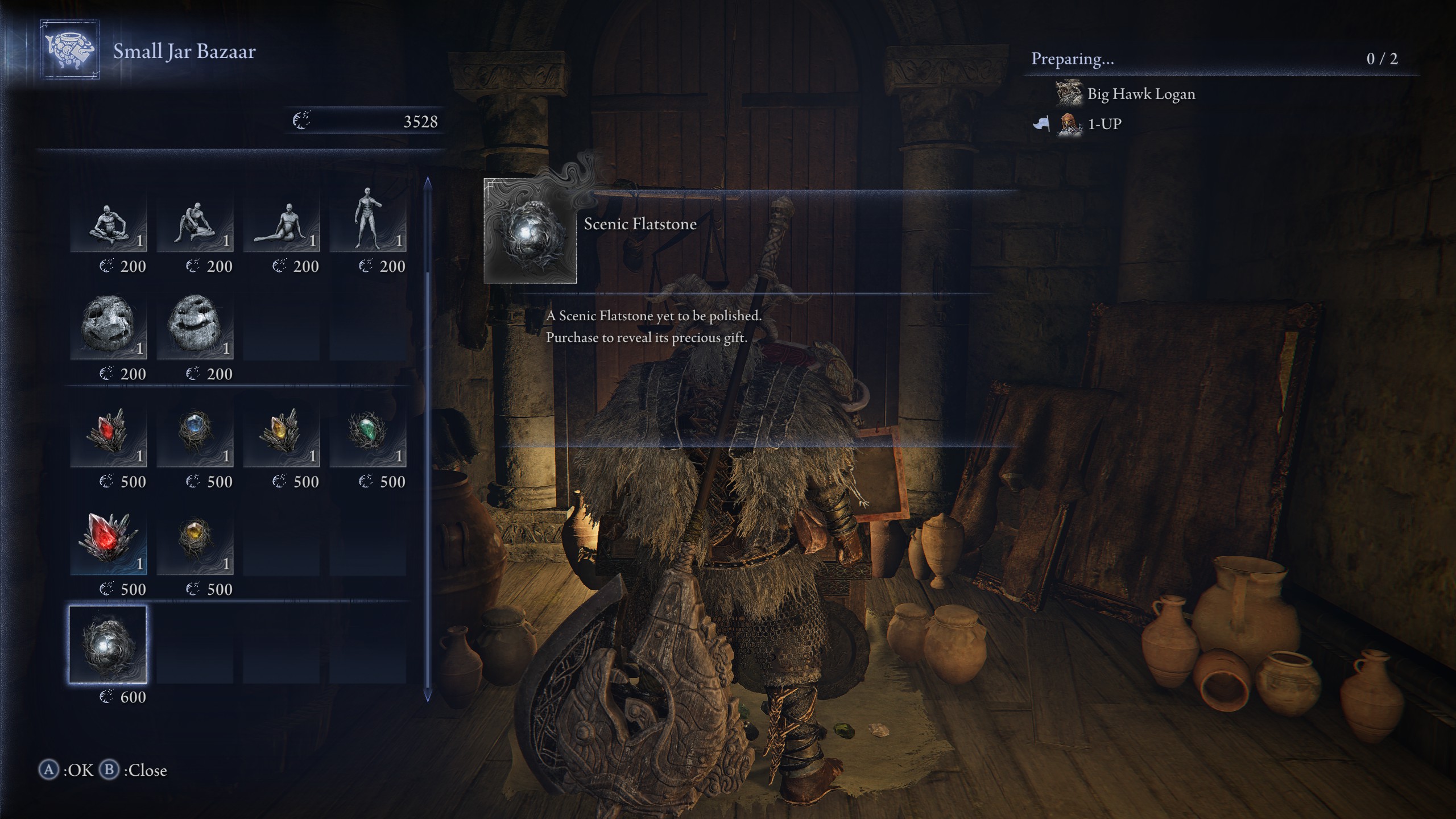 Elden Ring Nightreign relics - Scenic Flatstone
