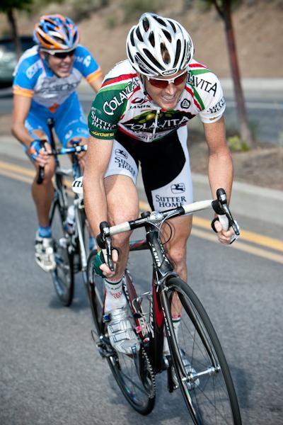 Anthony Colby (Colavita) launches his race winning attack on the descent.