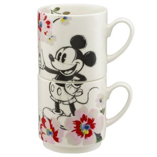 white mugs with mickey mouse print