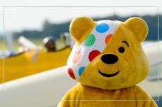 When is Pudsey Day 2023, as illustrated by Pudsey Bear at the Children in Need, Little Gransden charity airshow in Cambridgeshire. 