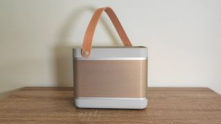 Bang & Olufsen Beolit 20 review: speaker with handle on a desk