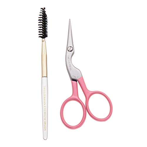 Tweezerman Exclusive Tea Rose Brow Shaping Scissors &amp;amp; Brush