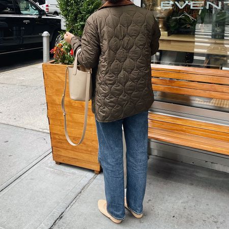 Street Style of Old Navy Barn Jacket 