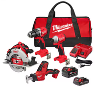 Milwaukee M18 Combo Kit (4-Tool): was $479 now $399 @ Home Depot