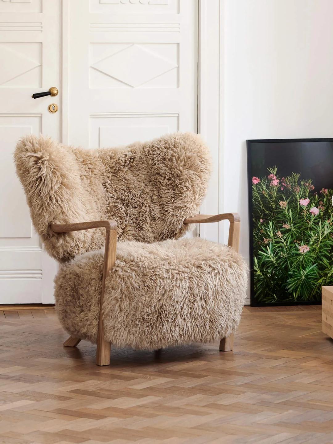 A sheepskin lounge chair from &amp;amp;Tradition