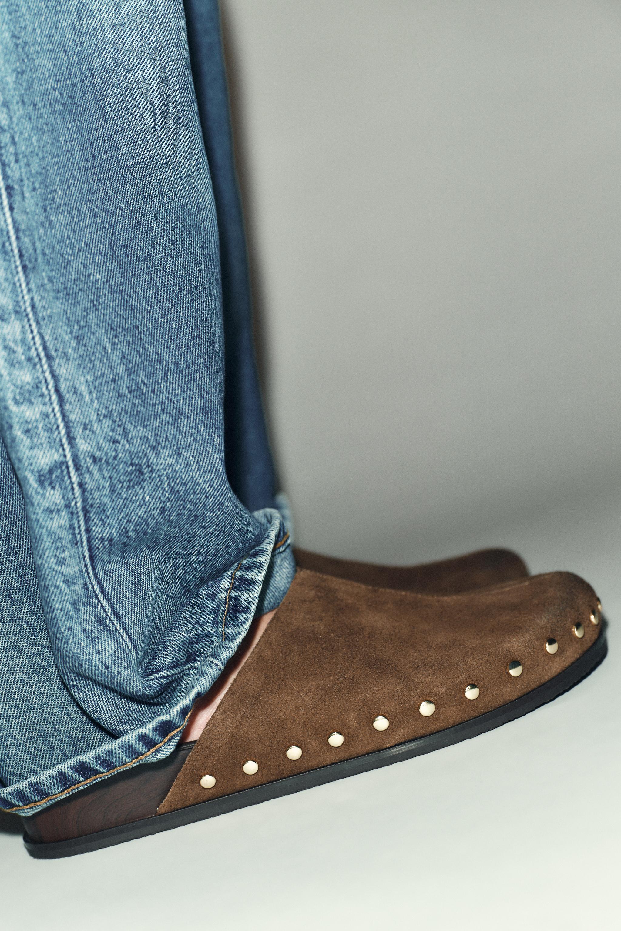 Leather Clogs With Studs