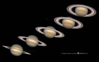 As Saturn takes its 29-year journey around the Sun, its tilt allows us to see its rings from different perspectives. Saturn's tilt also gives it seasons.