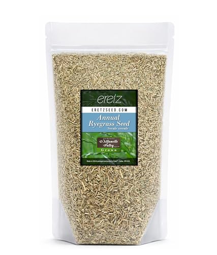 Annual Ryegrass Seed by Eretz - Willamette Valley, Oregon Grown. No Fillers, No Weed or Other Crop Seeds (1lb)