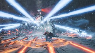 Promotional screenshot of Omega Planetes in Monster Hunter Wilds