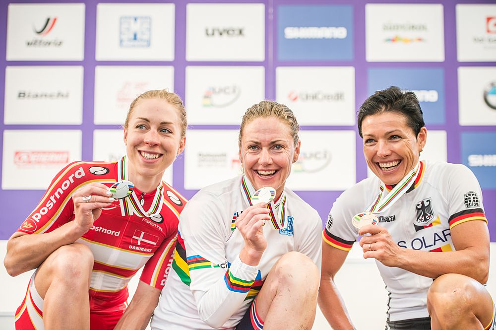 The women's podium