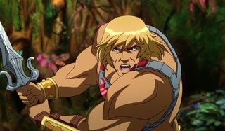 He-Man about to slice somebody with a sword Netflix