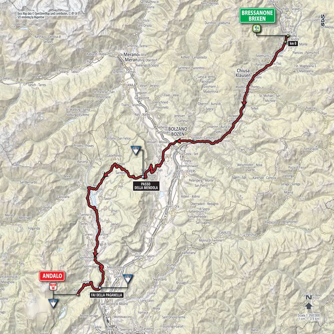 Giro d'Italia 2016: stage 16 map
