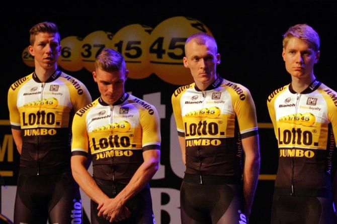 Sep Vanmarke, Moreno Hofland and Robert Gesink.