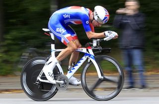 Bradley Wiggins (Great Britain) rode to a silver medal in Copenhagen.