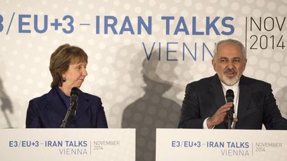 Iranian Foreign Minister Mohammad Javad Zarif and European Union High Representative Catherine Ashton 