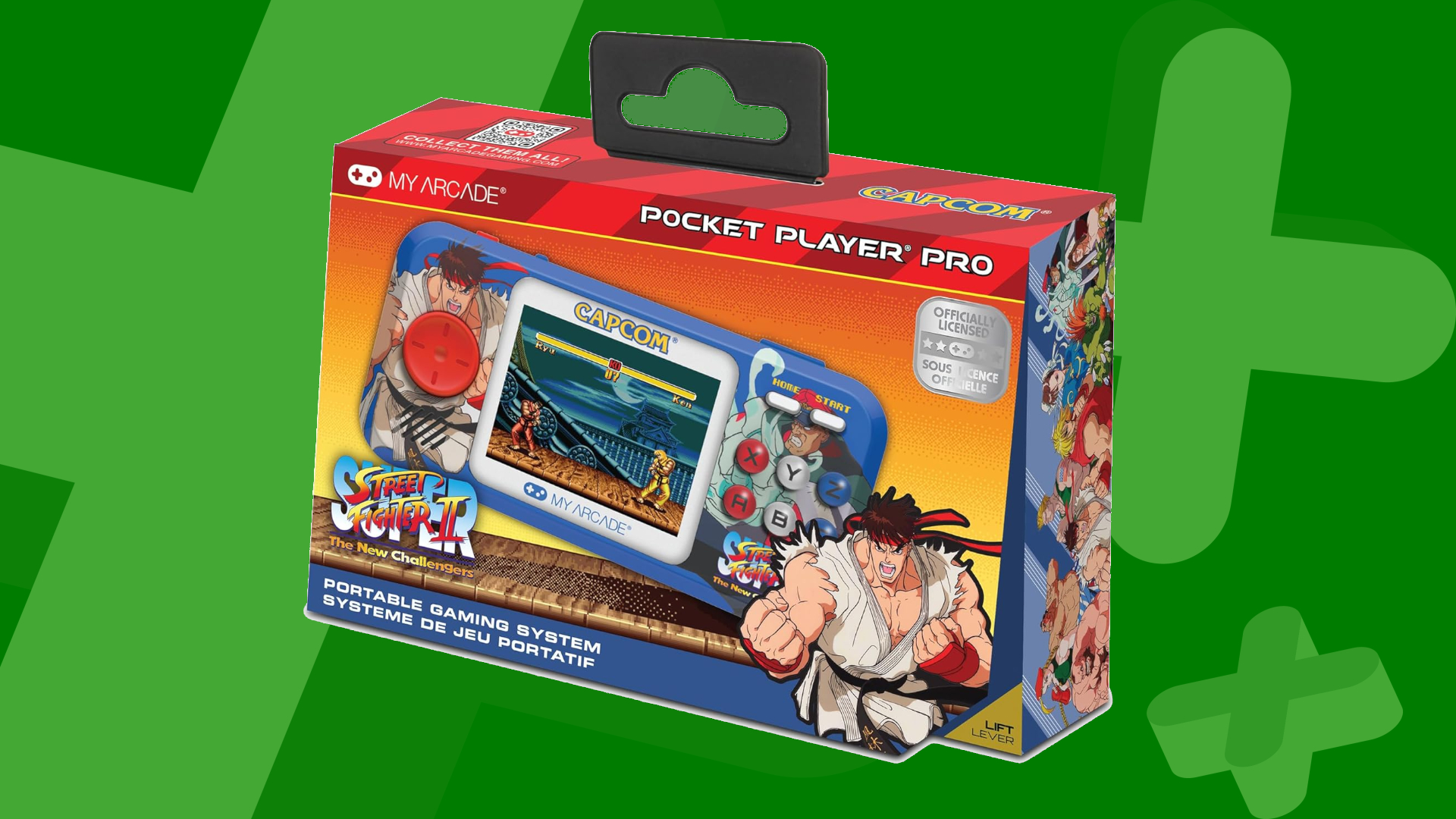 Pocket Player Pro box on a green background