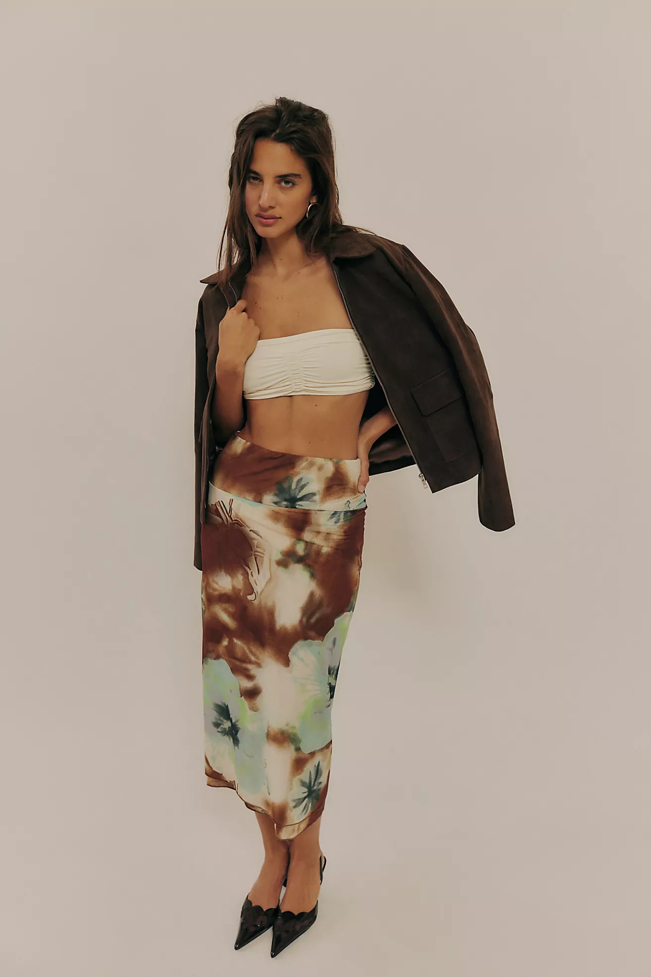 Sunset Mesh Midi Skirt