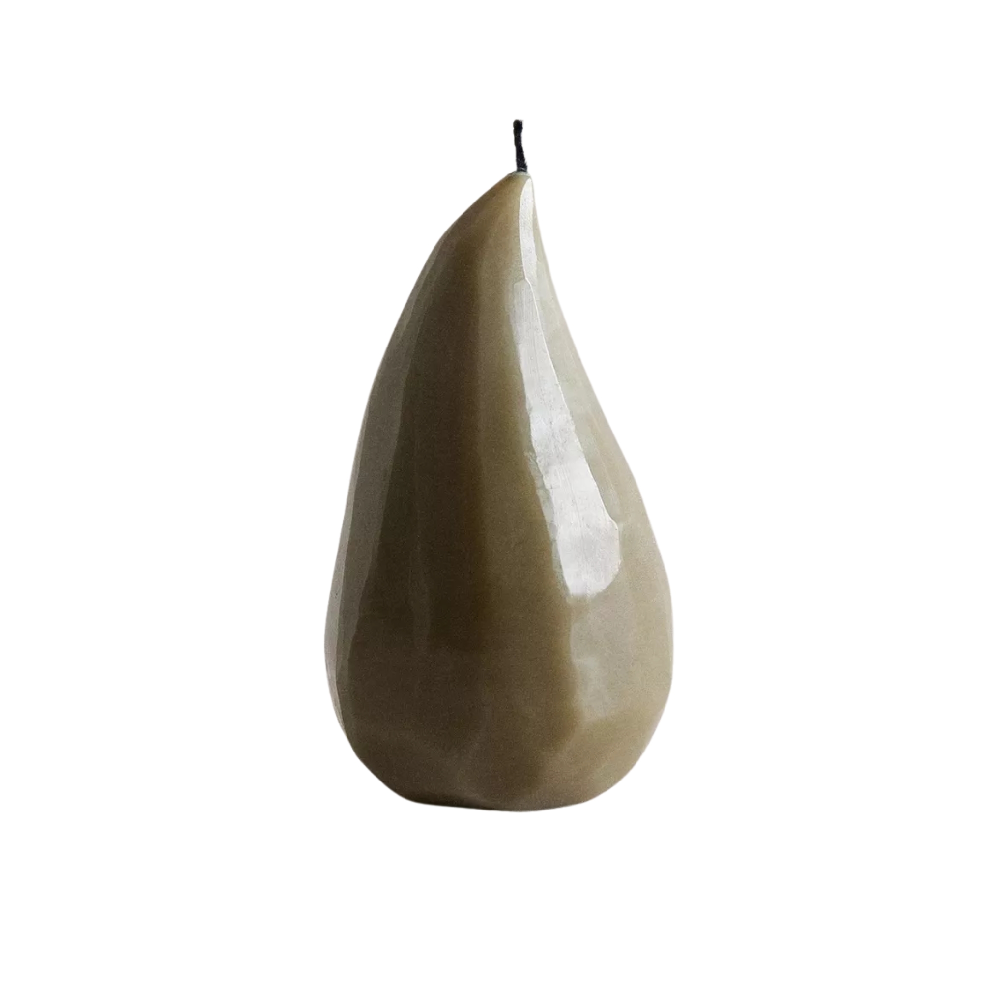 pear-shaped green candle