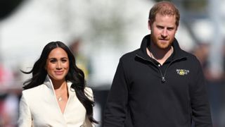 Meghan Markle kidnap fears - Prince Harry, Duke of Sussex and Meghan, Duchess of Sussex attend the athletics event during the Invictus Games at Zuiderpark on April 17, 2022 in The Hague, Netherlands.