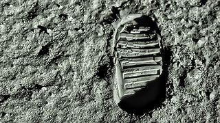 Apollo 11 boot print on the moon