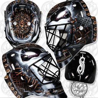 Jay Weinberg's hockey mask, created by Dave Fried at Friedesigns