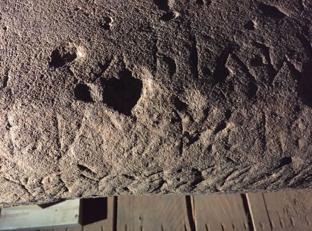 A close-up of a stele found at Poggio Colla, a site of religious ritual for the ancient Etruscans. 