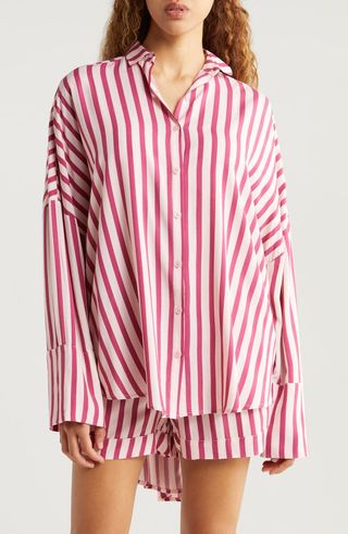 Anniversary Stripe Long Sleeve & Short Pajamas