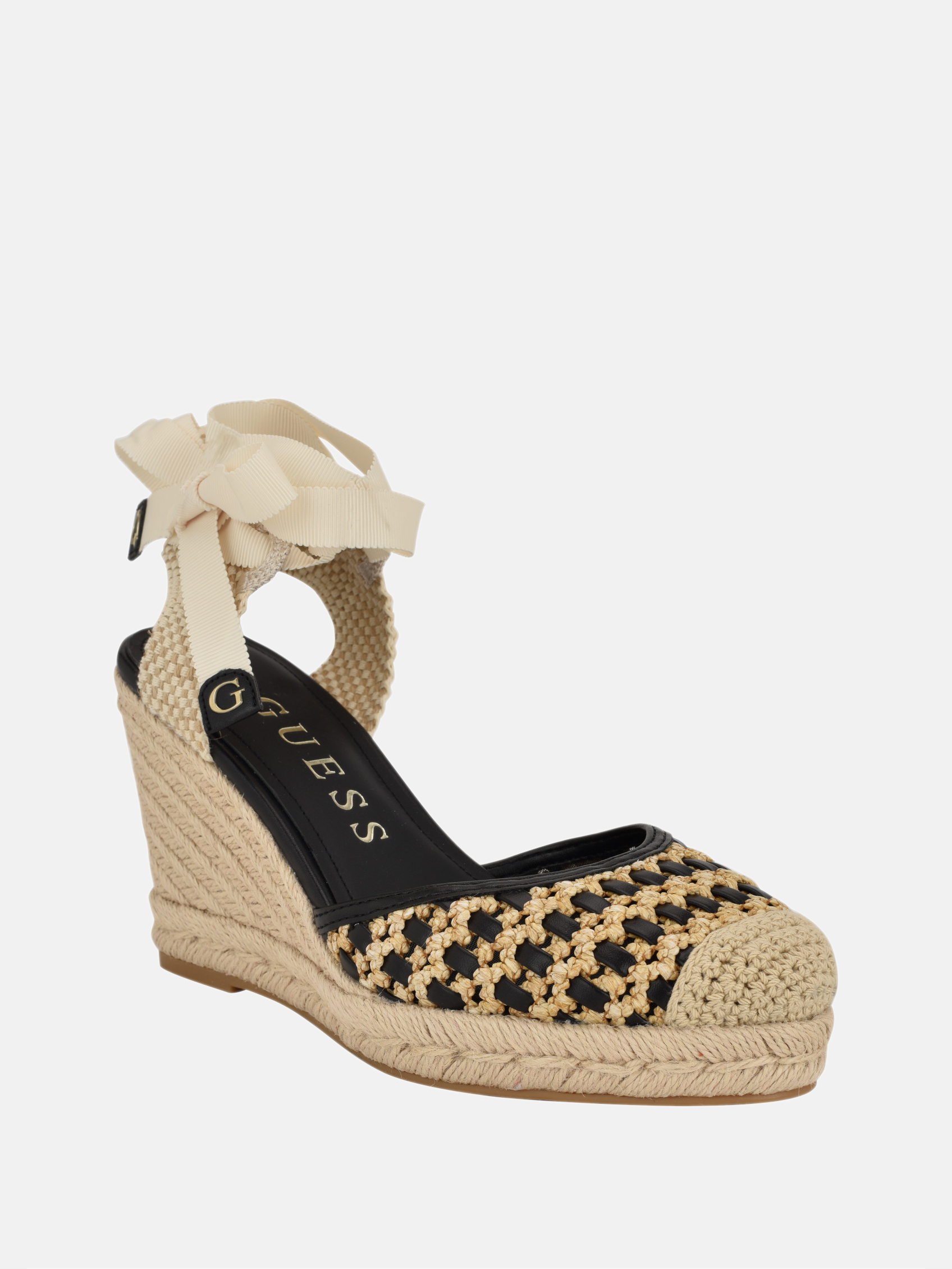 Guess, Cylenam Lace-Up Espadrille Wedge Sandals