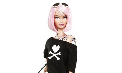 The edgy, tattoo-sleeved Barbie was designed by Simone Legno of pop culture design company tokidoki.