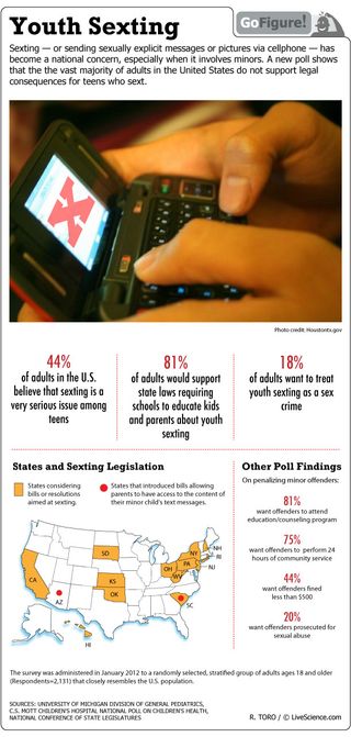 A majority of American adults would support state laws requiring education to combat sexting.