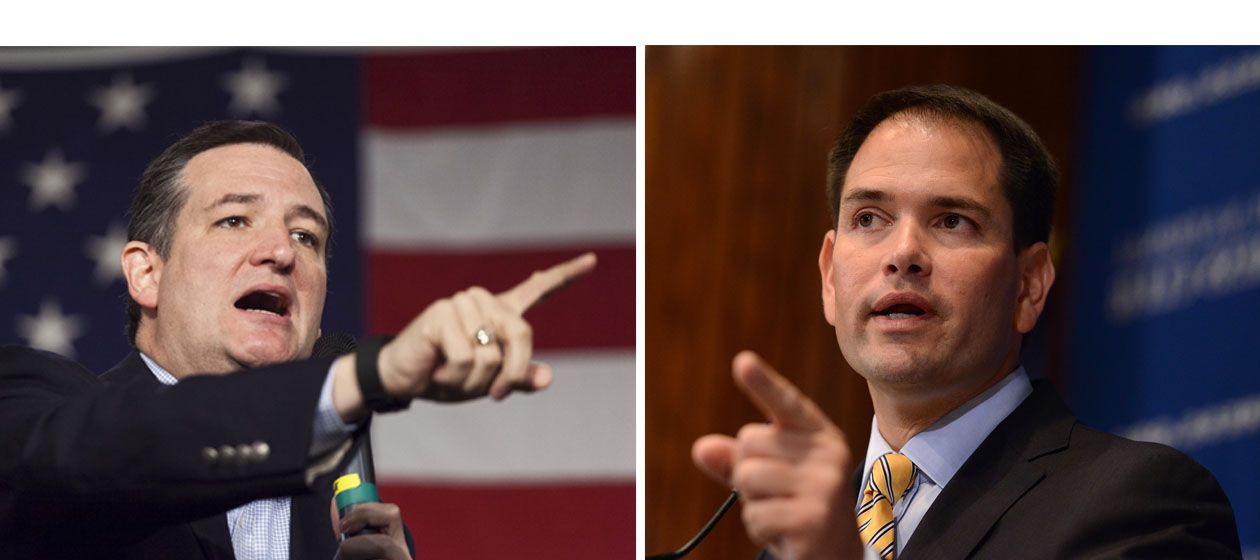 Ted Cruz and Marco Rubio disagree over taxes. 