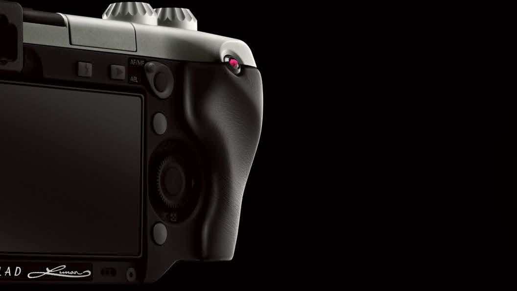 Beauty shot of the Hasselblad Lunar against a black background