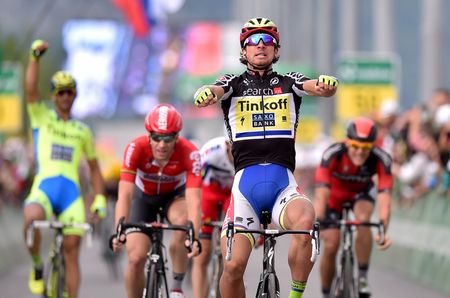 Peter Sagan (Tinkoff-Saxo) is pumped with victory