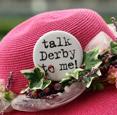 kentucky derby "talk derby to me" hat