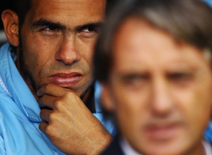 Carlos Tevez Roberto Mancini