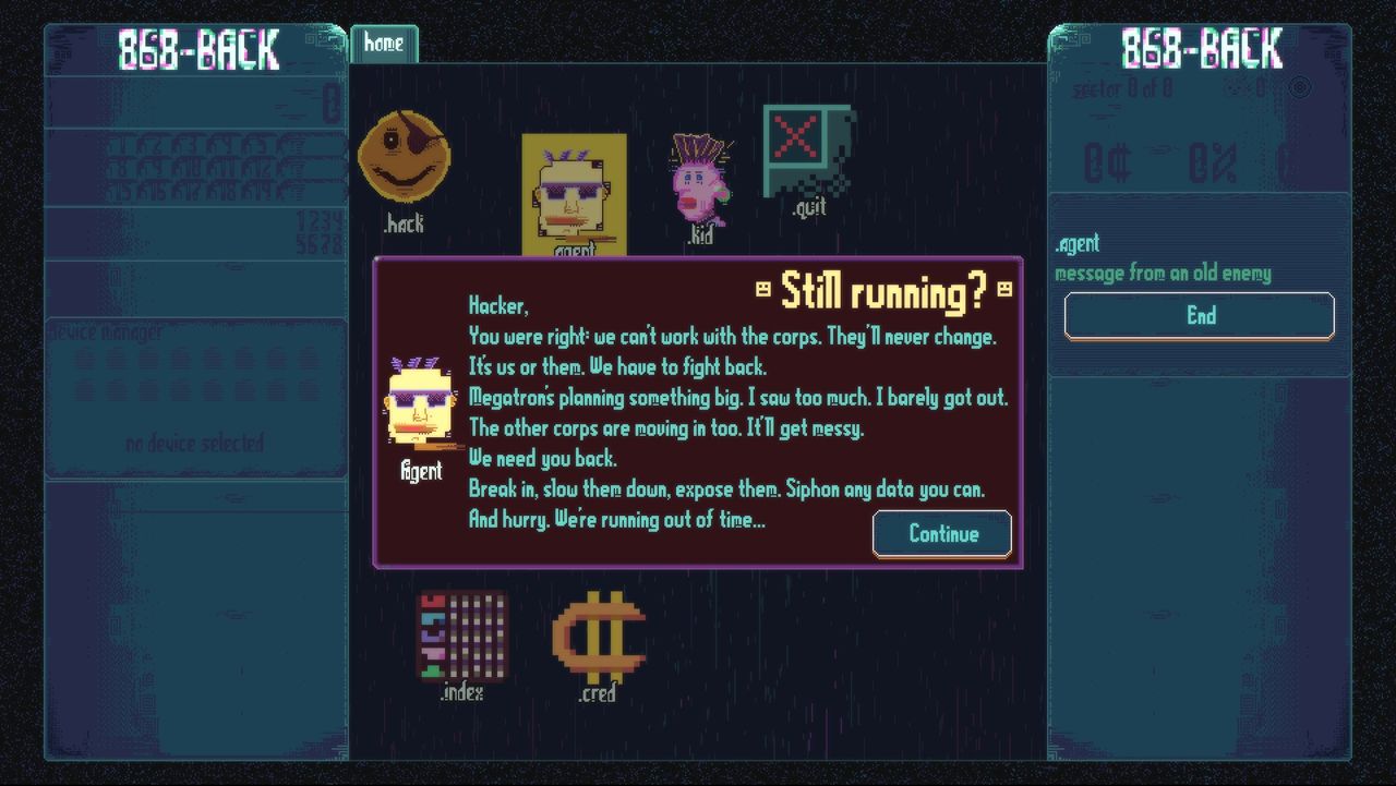 Roguelike hacking game 868-Back