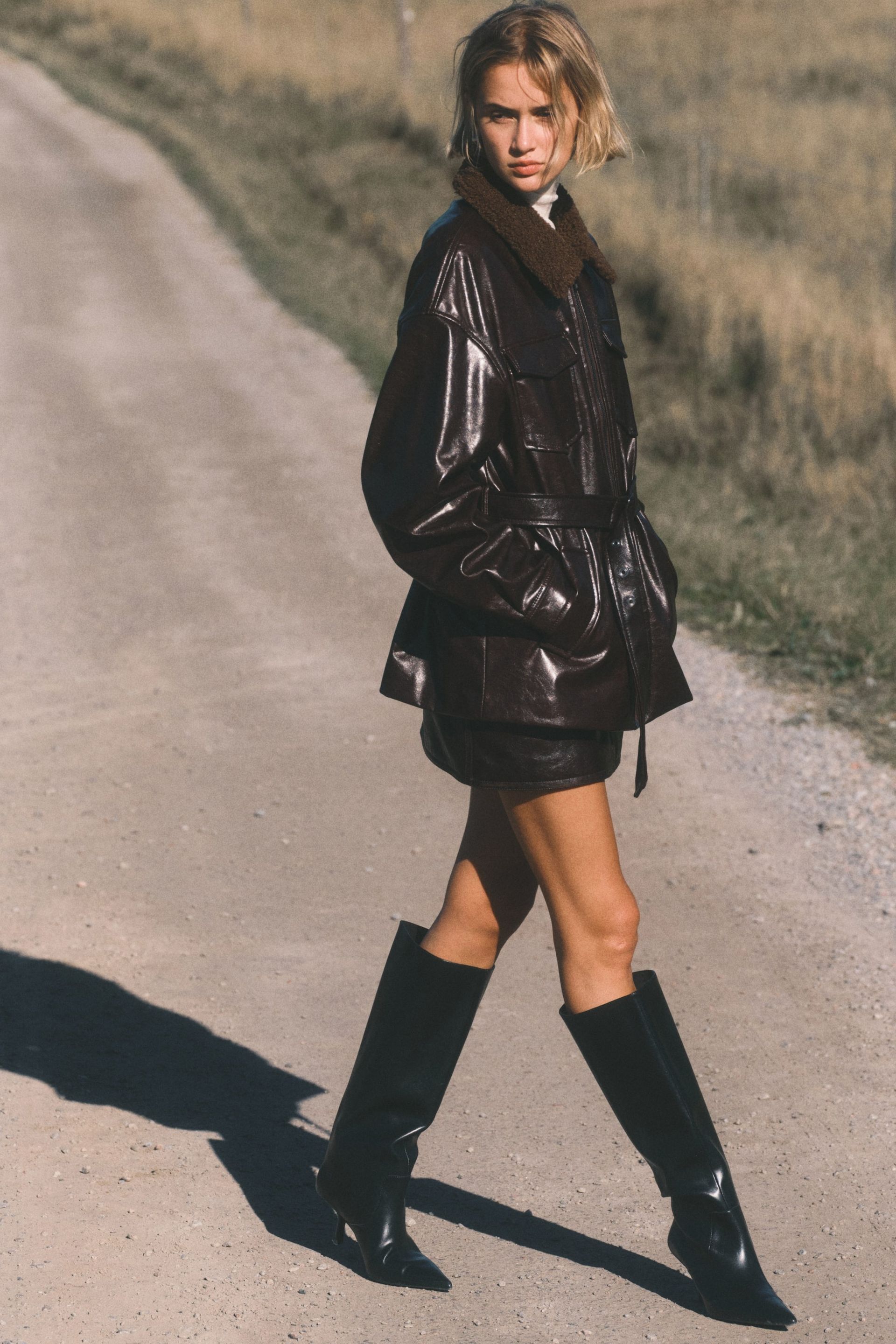 H&M, Coated Belted Jacket