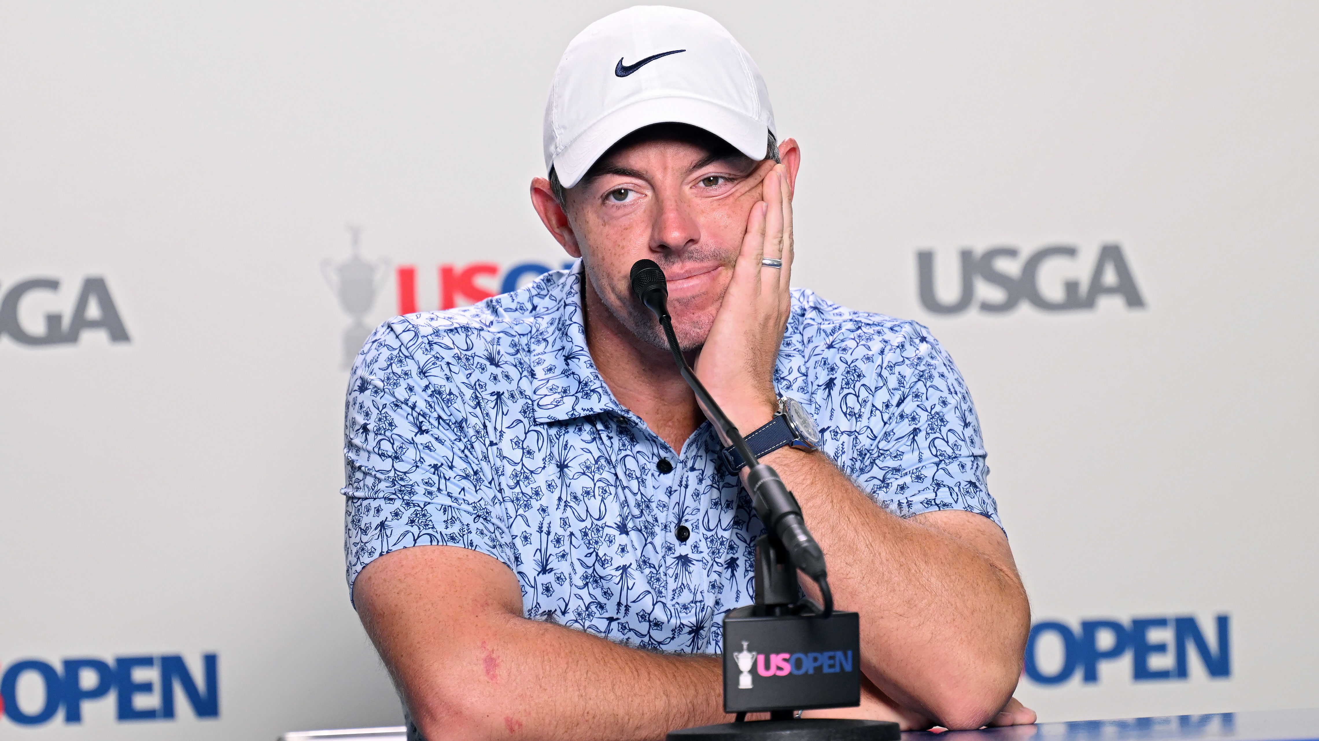 Rory McIlroy in his press conference ahead of the 125th US Open at Oakmont