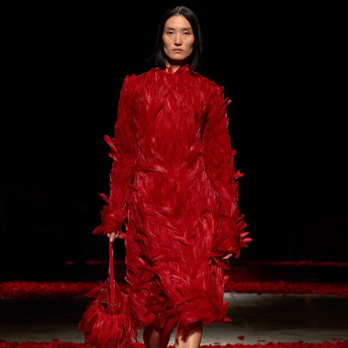 Belt Bags, Futurist Wedges, and Feathered Dresses: All the Trends to Adopt for a Ferragamo Fall