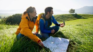 Man and woman learning how to triangulate