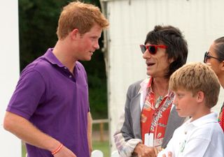 Prince Harry and Ronnie Wood at the polo