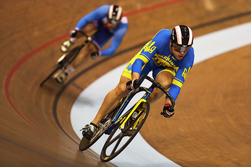 Andri Vynokurov of Ukraine competes in the first round of the Men's Sprint