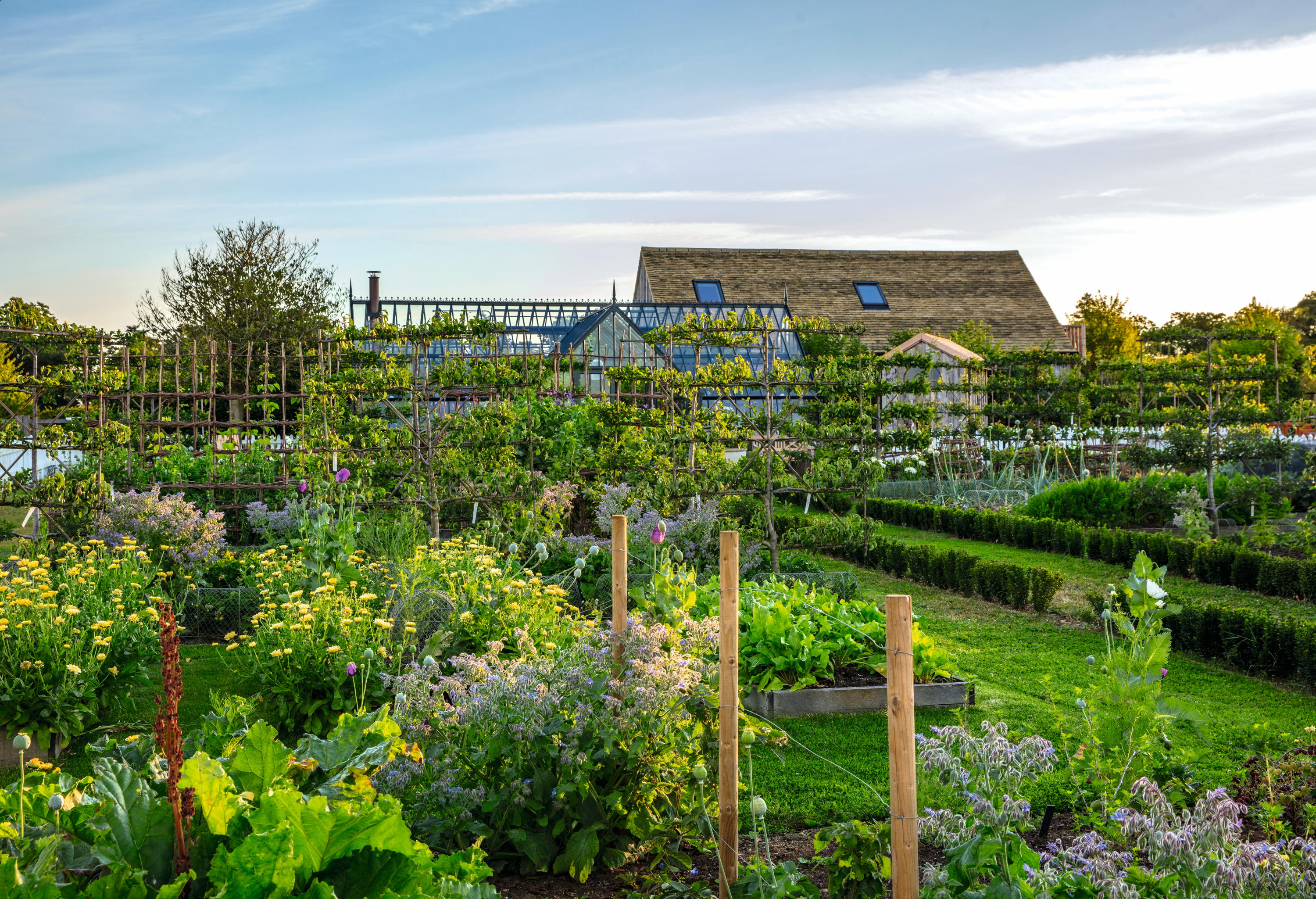 David Beckham's garden in the Cotswolds