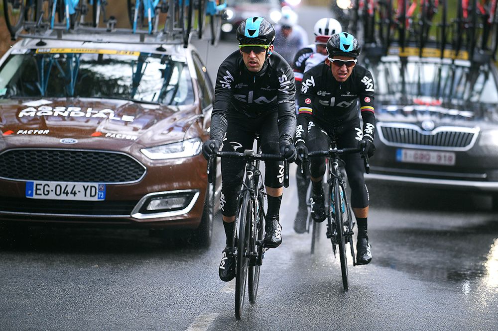 team Sky's david Lopez and Sergio Henao