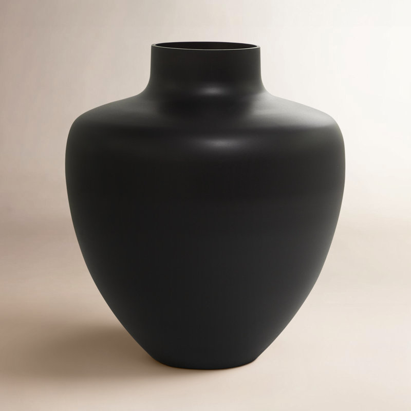 Allmodern Mable Black 13.45'' Table Vase &amp;amp; Reviews | Wayfair