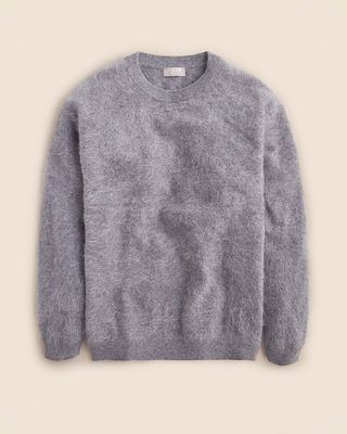 Brushed Cashmere Relaxed Crewneck Sweater