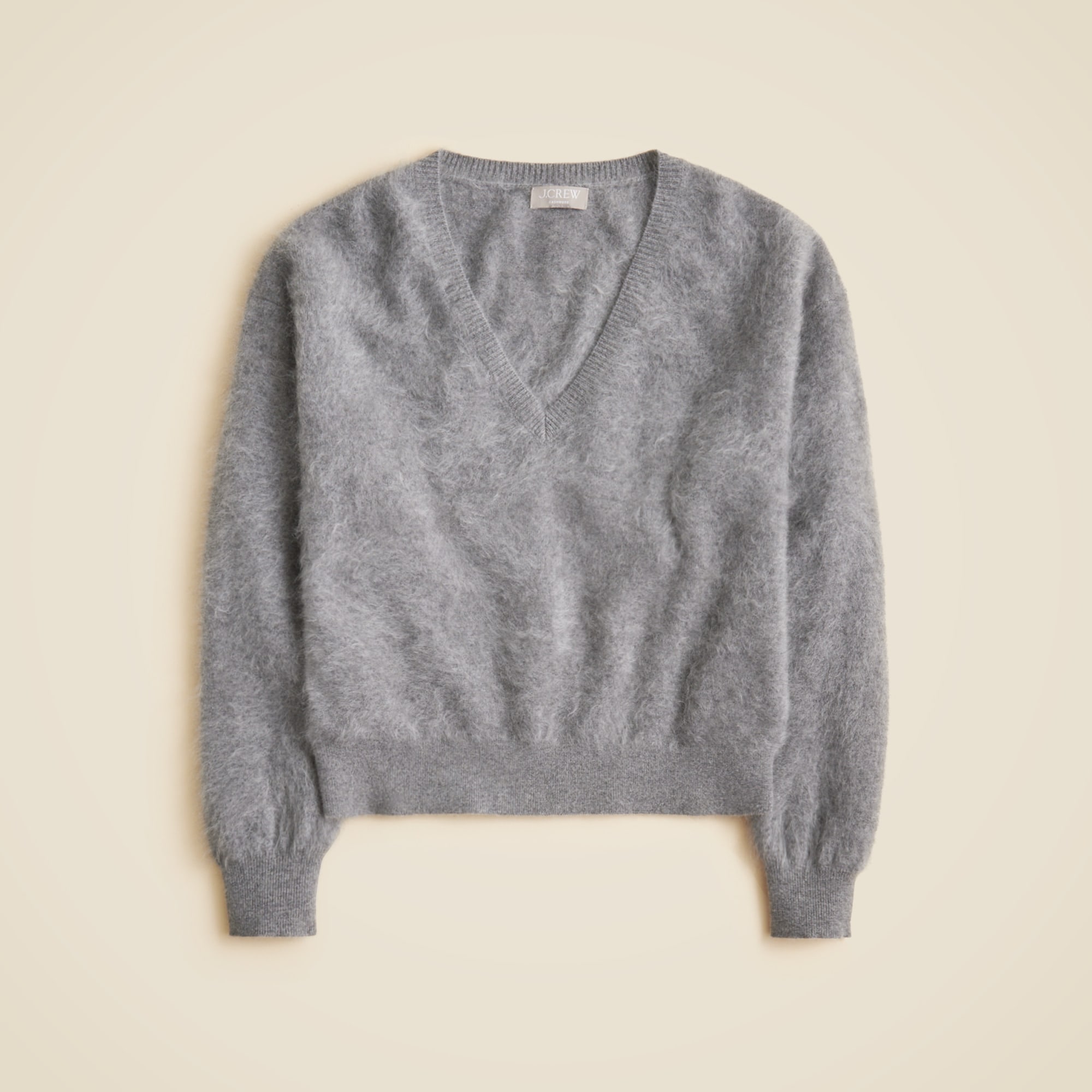 jcrew, Brushed Cashmere V-Neck Sweater