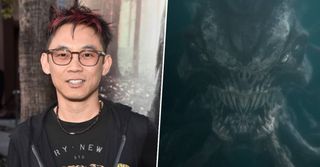 James Wan/the monster from the 2020 movie The Call of Cthulhu